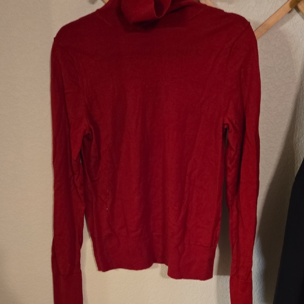 Express Vibrant Red Cowl Neck Sweater
